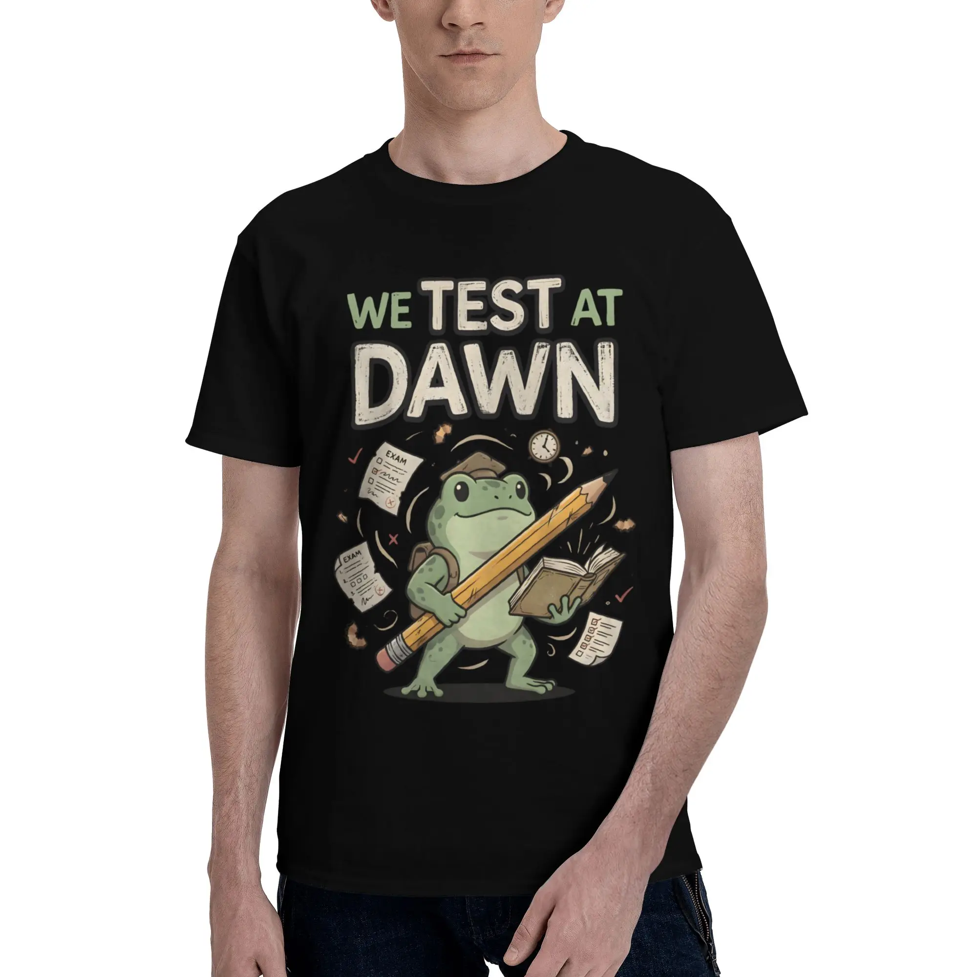Printed WE Test AT Dawn T Shirt For Unisex  Cotton T-shirts Short Sleeve Tops