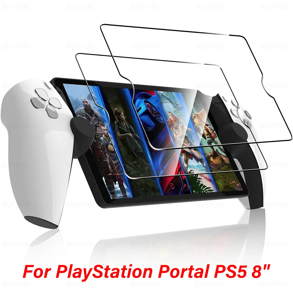 

2Pcs Tempered Glass For PlayStation Portal PS5 Screen Protector Play Station PortalPS5 PS 5 8 inch Anti-Scratch Protective Film