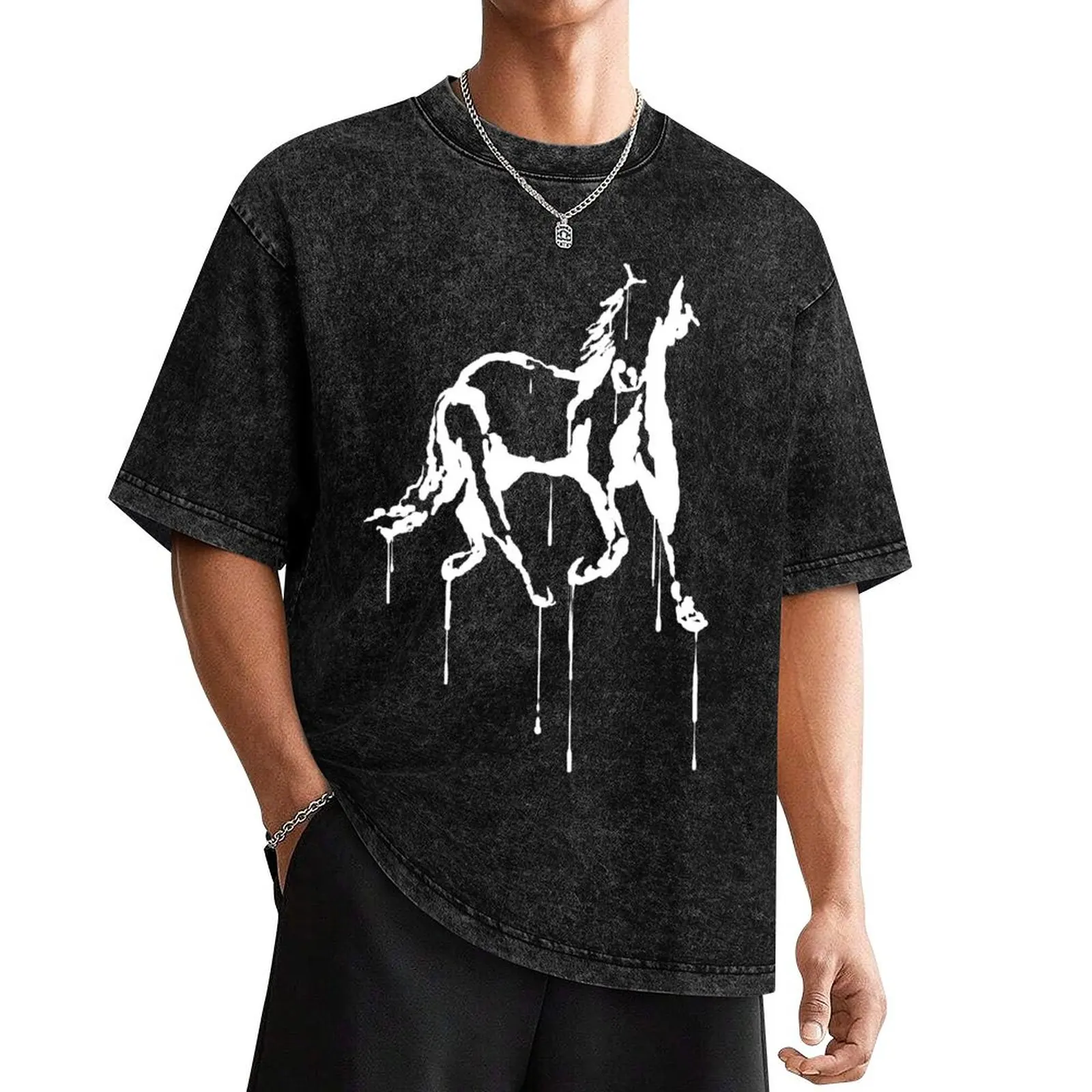 Splatter Horse (white) T-Shirt tees anime tshirt shirts graphic tees plain mens workout shirts