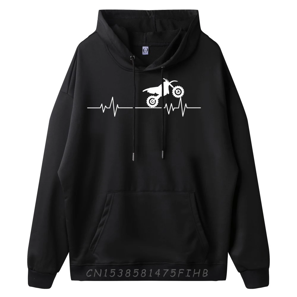 Motorcycle Heartbeat Biker Motorcyclist Graphic Pullover Hoodies Men Classic And Versatile Men's Clothing 2024 Hoodie For Men