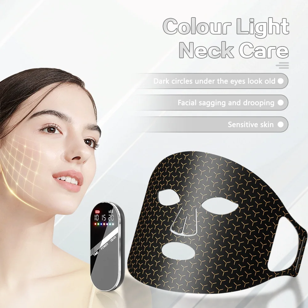 LED color light photon mask skin rejuvenation instrument ，Therapy Masky Maskinstrument， beauty salon ，gift