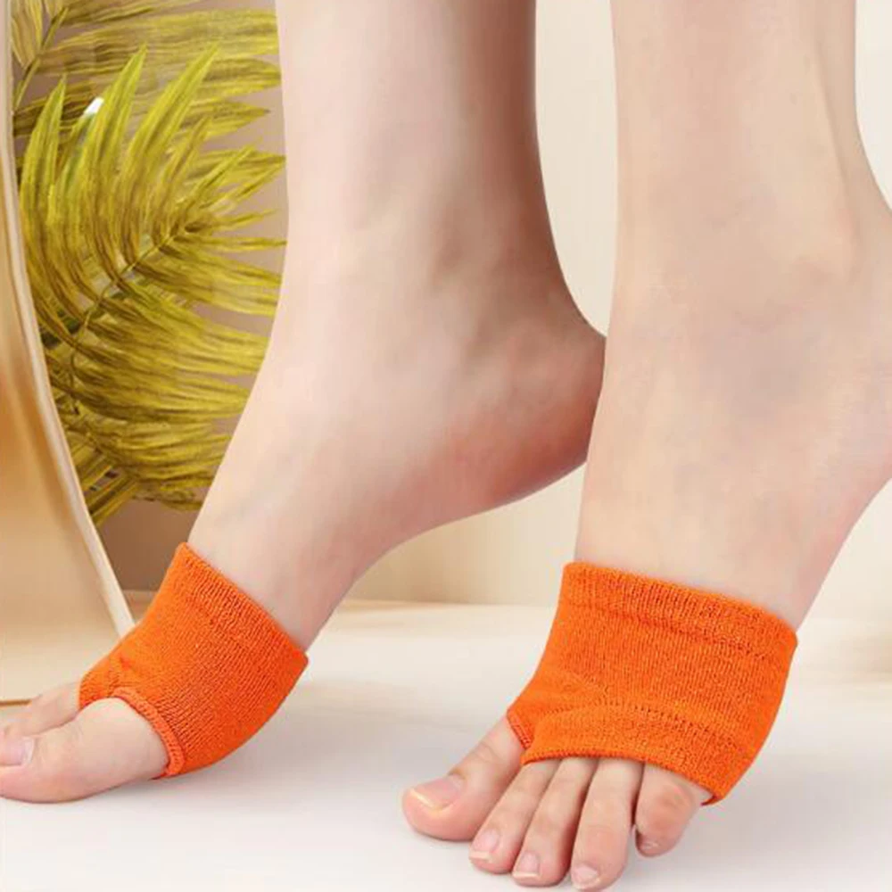 Women's Invisible Forefoot Half Cut Socks with Sponge Cushioning Elastic Breathable Soft Cotton Splitting Foot Toes Socks