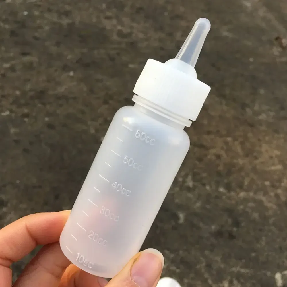 6/4/1pcs Puppy Feeding Tool Mini Nipple Cat Replacement Kitten Pet Nursing Pet Feeding Bottle Kits 60ml small animal Milk Bottle