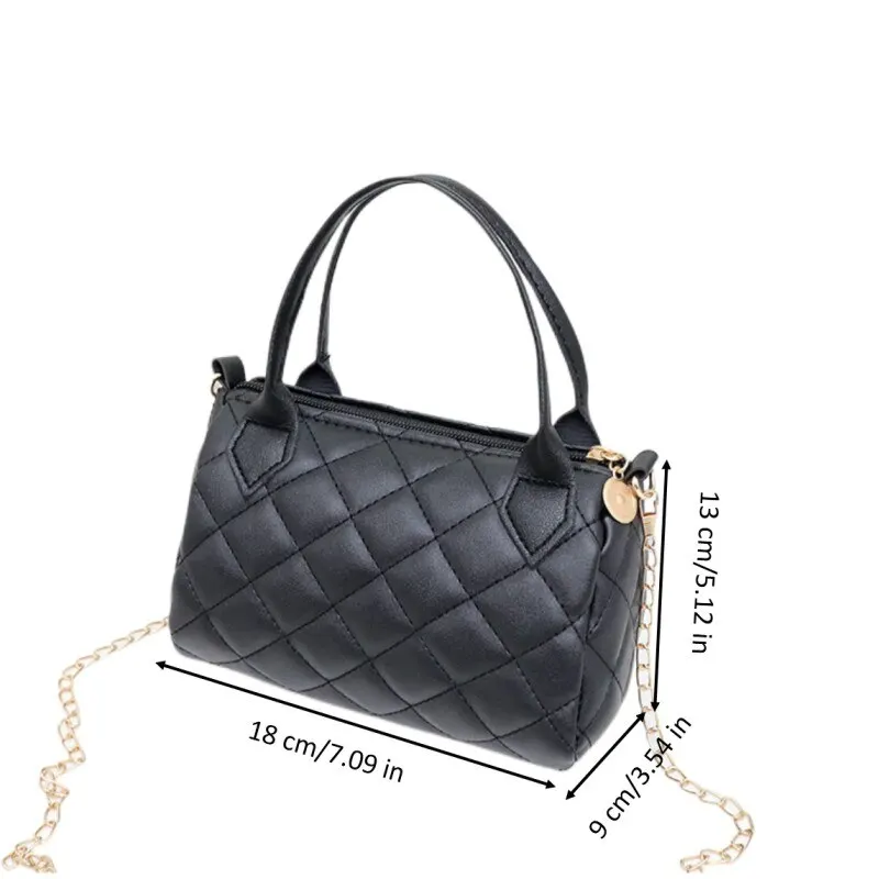 Crossbody Bags for Women Fashion Quilted Shoulder Purse with Convertible Chain Strap Classic Satchel Handbag