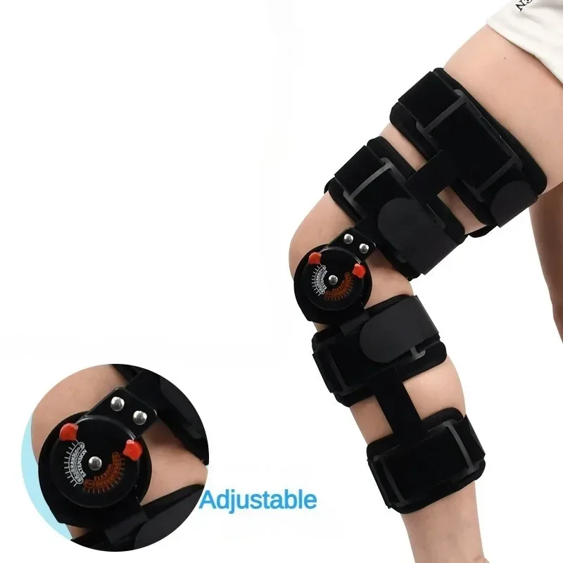 Adjustable knee joint fixation support bracket for leg fracture, knee bone fracture, meniscus rehabilitation knee protection