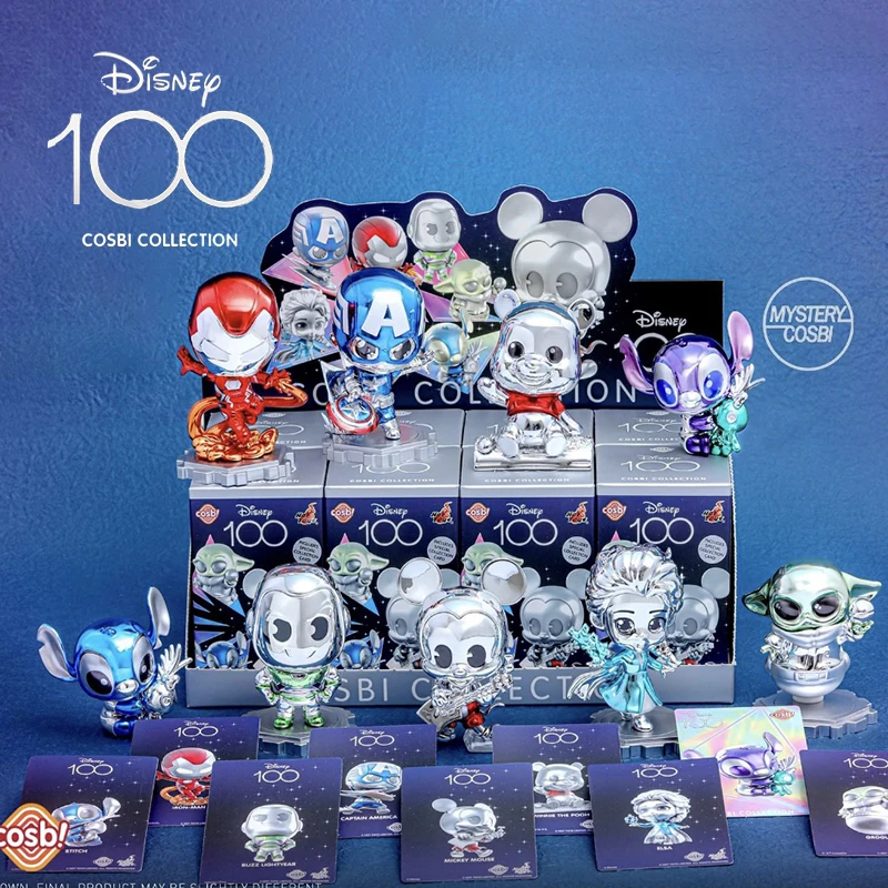 2024 New Disney 100th Anniversary Classic Character Cosbi Series Plating Material Trend Toy Stitch Blind Box Toy Birthday Gift