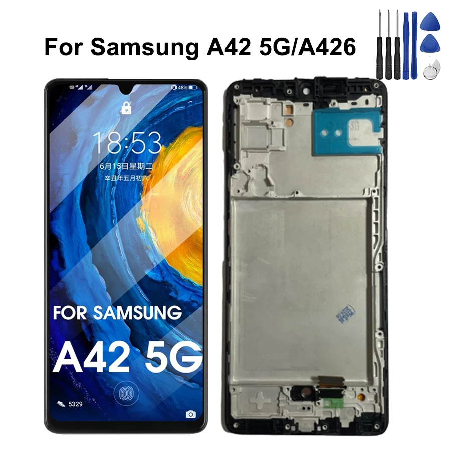 Super AMOLED For Samsung A42 5G Display A426B A426U LCD Display Touch Screen Digitizer Assembly