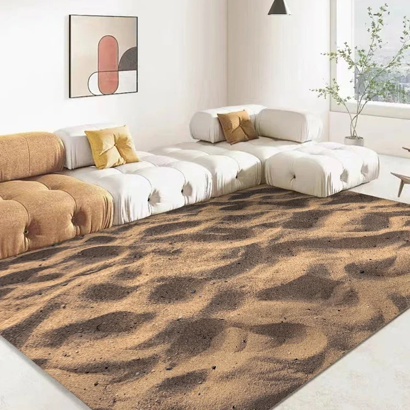 

15 Sizes 3D Sand Desert Simulation Background Carpet rug for Living Room Bathroom Mat Bedroom Mat Home Decor Outdoor Rug