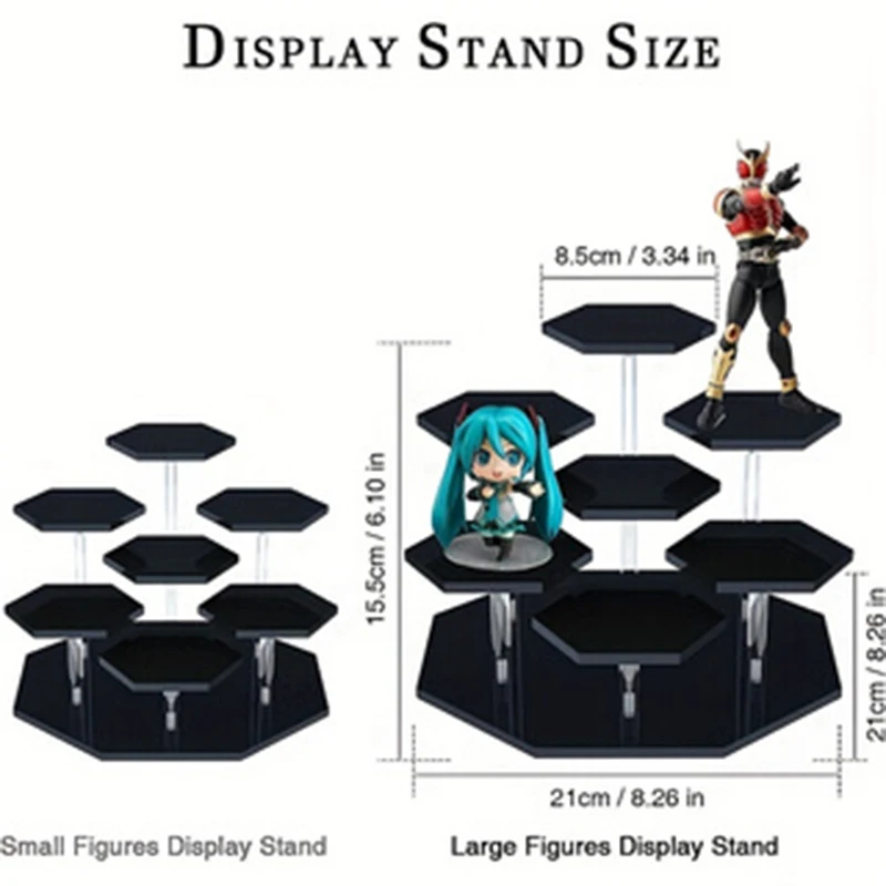 Acrylic Display Stand for Funko POP Figures, 7-Tier Perfume Organizers and Storage Display Stand/Risers for Cupcake Dessert