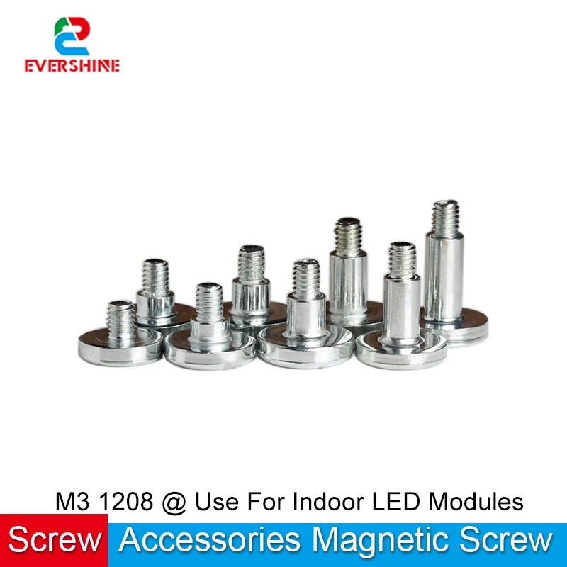 100 pz/lotto magnete sottile eccellente di avvita la colonna magnetica M3 1208 per P2 P2.5 P3 P4 P5 P6 P10 modulo principale
