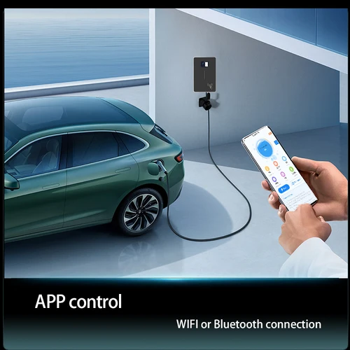 Imagen 2 del producto JIGU 1 fase 7kw 32A tipo 2 estación de carga de vehículo eléctrico trifásico 11KW 22KW EV cargador WIFI Bluetooth Wallbox cargador de coche