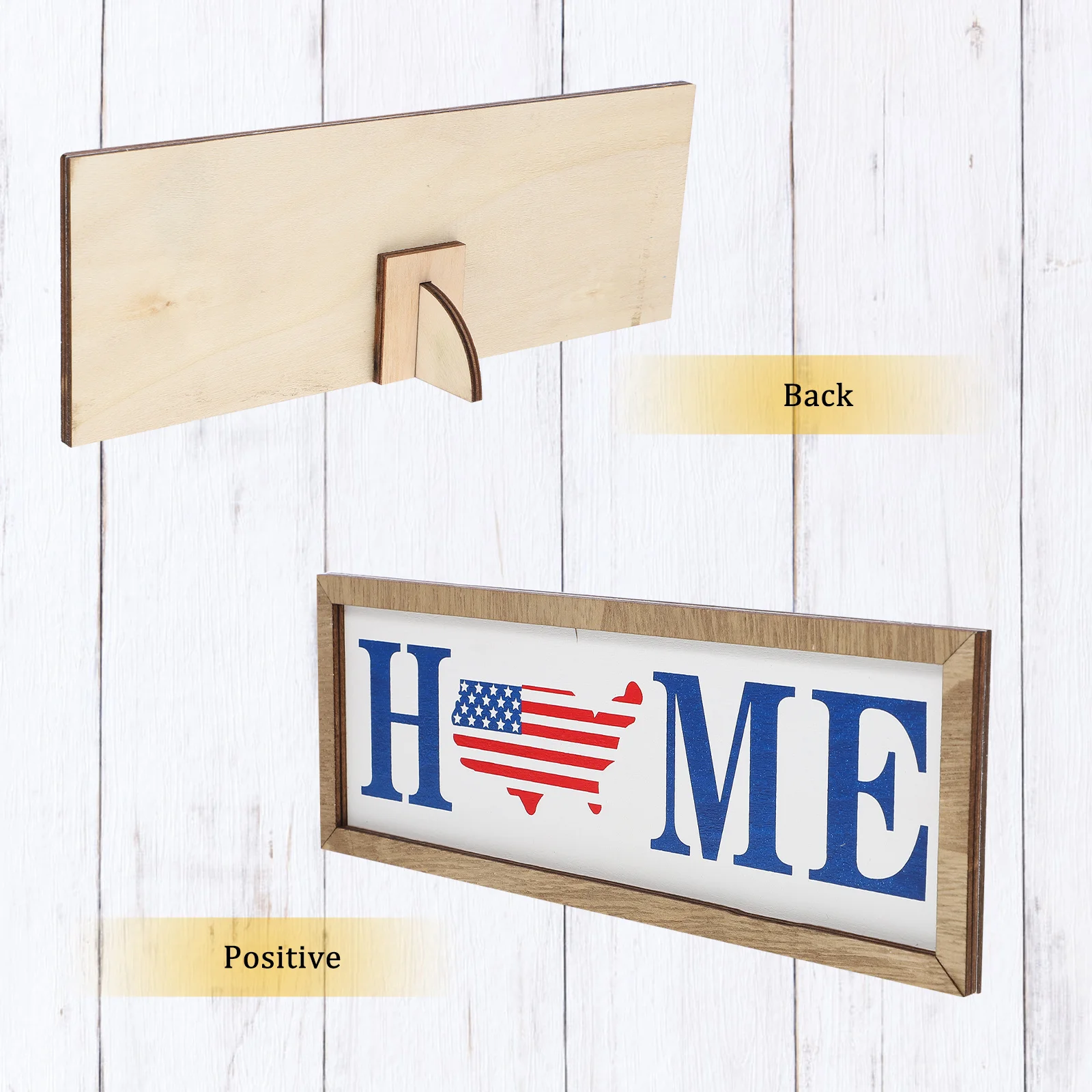 

Independence Day Wooden Sign Patriotic Wood Table Sign for Memorial Day Home Decor Year Round Use Comfortable Warm Atmosphere