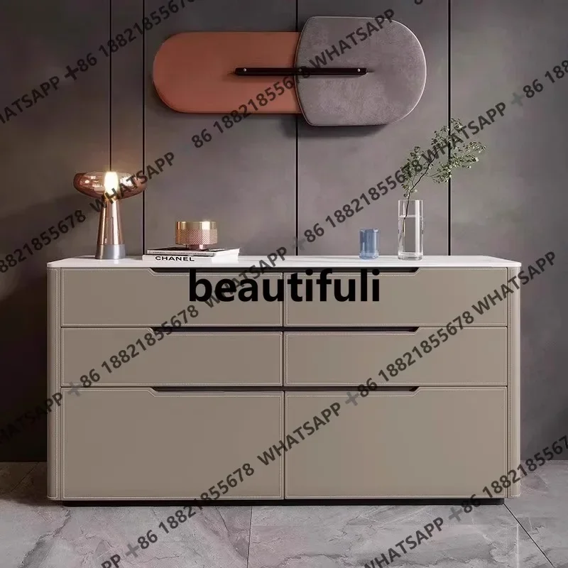 

ZJdining side cabinet household small apartment living room rock slab against the wall locker entrance entrance cabinet
