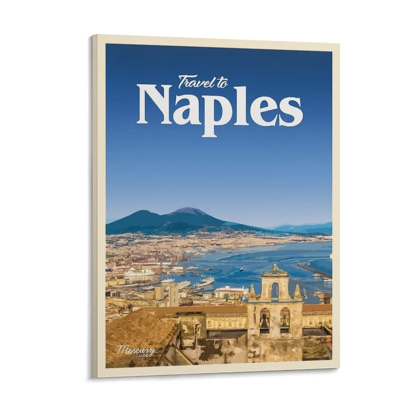 

Napoli Italy Naples Seaside Beach Tourism Vintage Italian Canvas Painting Club Party Plates Napoli Italy Framed Wall Paintings