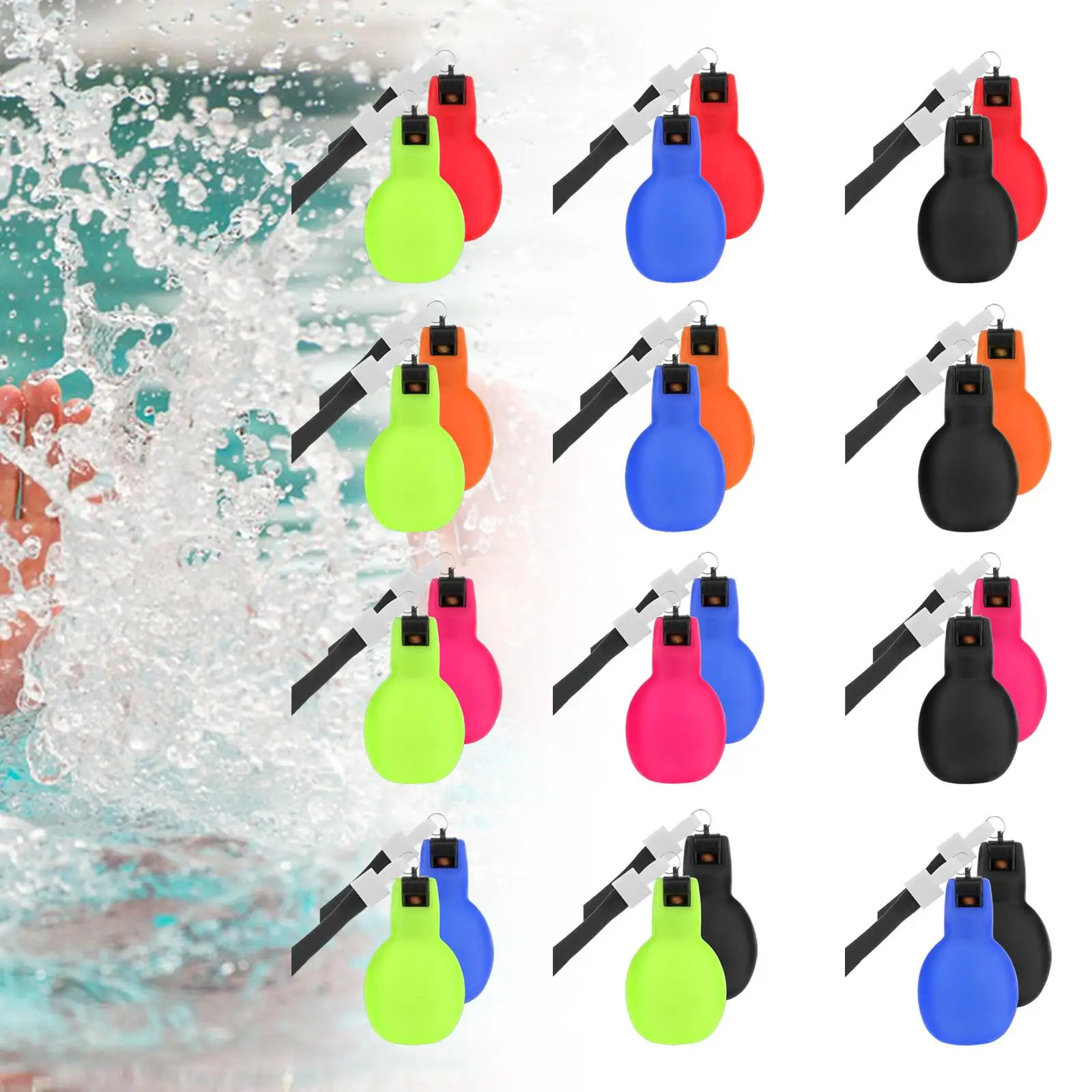 Hand Squeeze Whistles com colhedores, interior e exterior, caminhadas e futebol, 2x