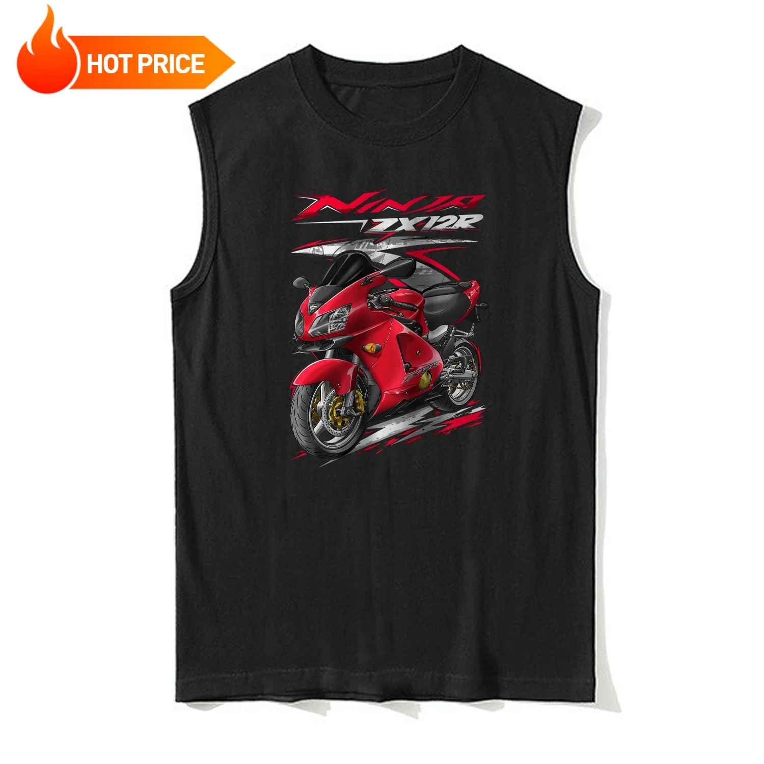 2002-2006 Models Japanese Ninja ZX-12R Motorcycle Tanktop 100% Cotton O-Neck Casual Mens Tank Tops Sleeveless T-Shirt Streetwear