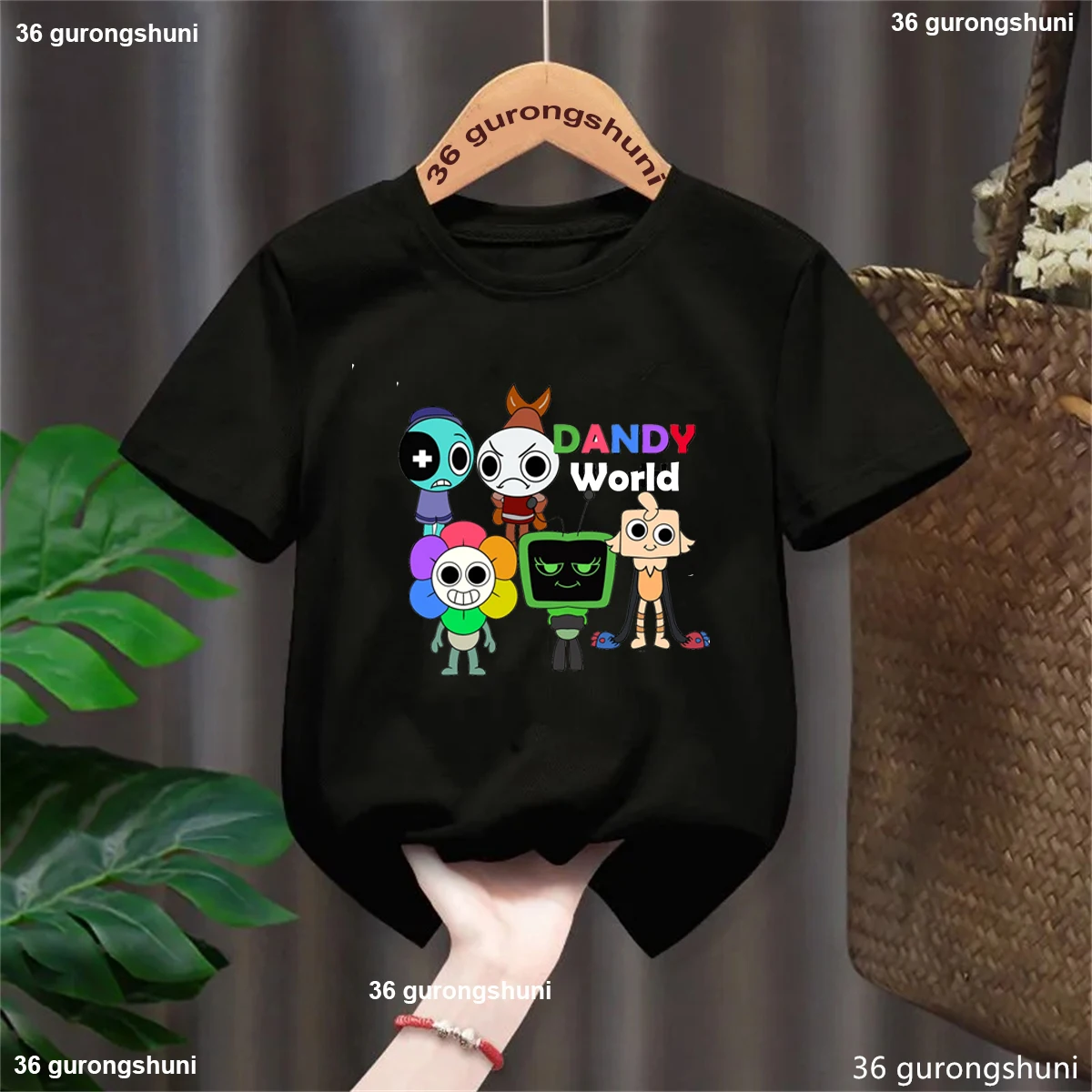 New Dandys World Kids T-shirt Cartoon Game Figure Print t-shirt for Boys Girls Short Sleeve Tshirt Summer Children's Clothing