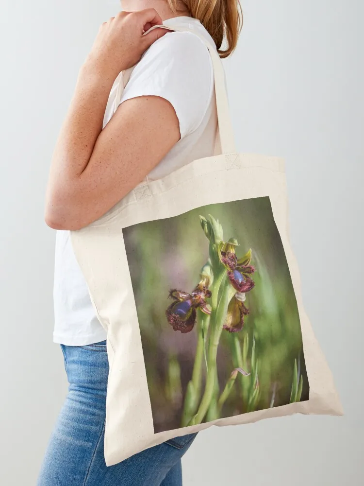 

Ophrys speculum orchid Tote Bag tote bag screen Canvas bag for women reusable shopping bags Customizable tote