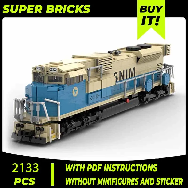 Moc Building Blocks Train Model Railway SNIM SD70ACS Technical Bricks DIY Assembly Construction Toys For Childr Holiday Gifts