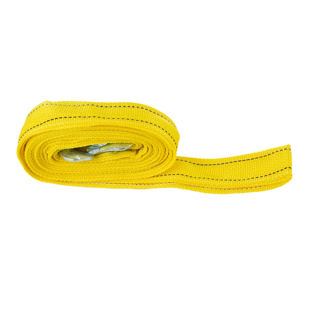 Car Tow Cable Towing Car Tow Rope Pull Rope Tow Belt 4 Meters Double Layer Heavy Duty 5 Ton Car Tow Cable Towing