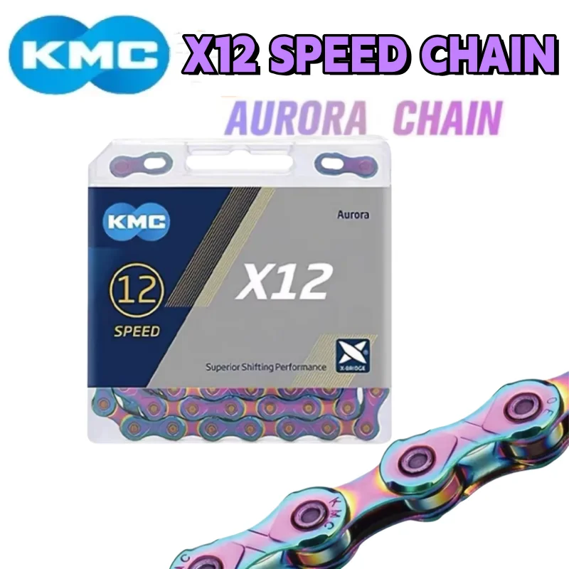 KMC X10 X11 X12 Bike Chain Aurora Color 10S 11S 12S Mountain Road Bicycle Chain Cycling Parts for Shimano Sram Bike Parts