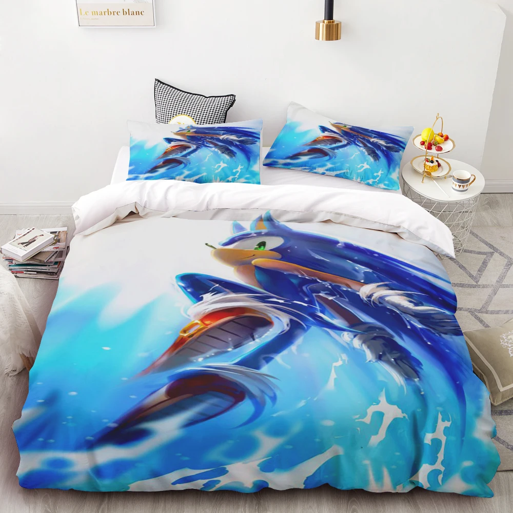 

Duvet Cover Sonic Bedding Set, Comfortable and soft. Bedroom, living room, room decor, gift for boys and girls.
