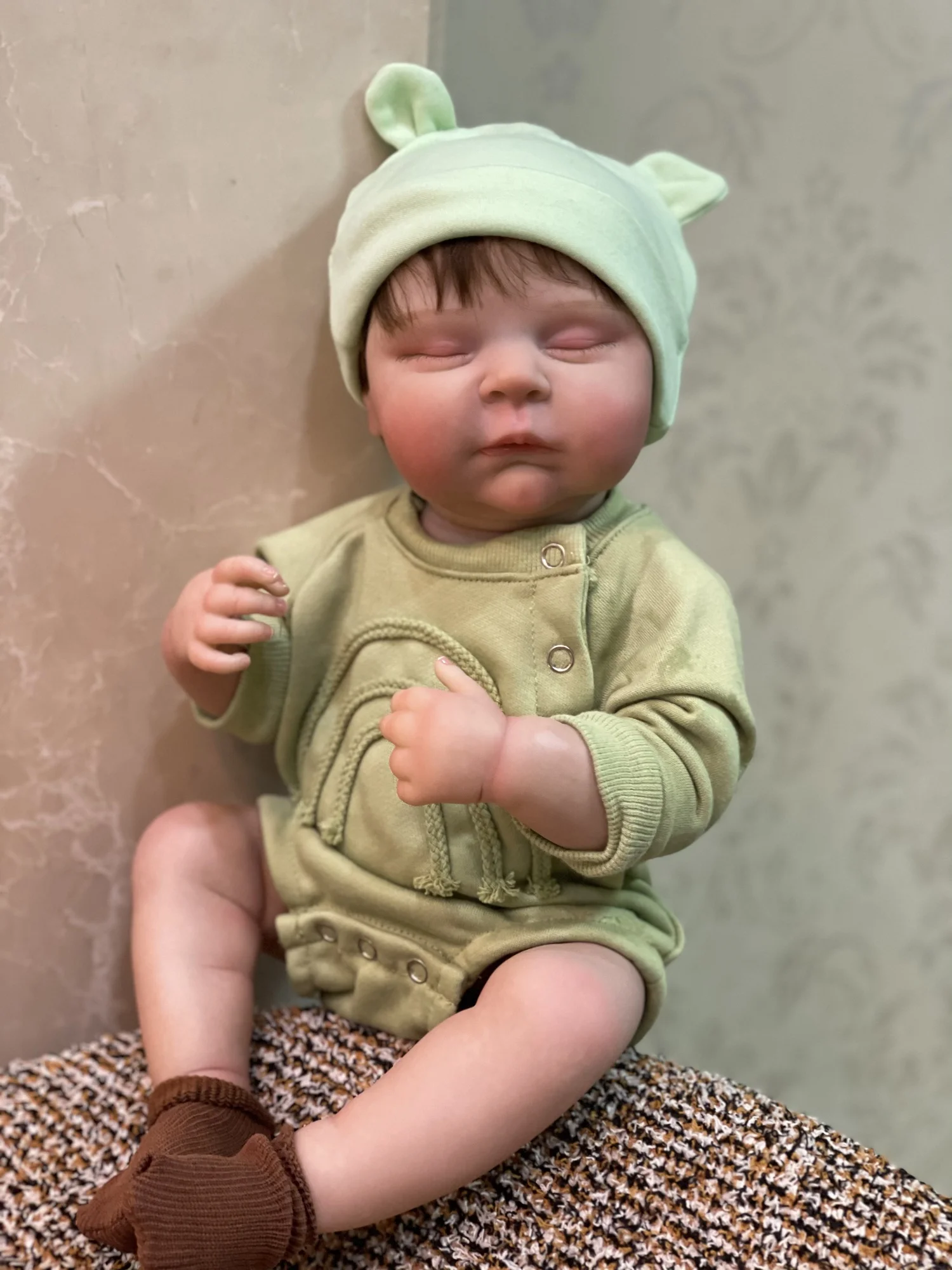 50cm à prova dwaterproof água pêssegos reborn bebê menina com cabelo enraizado corpo inteiro vinil bebe reborn realista bonecas reborn veias visíveis