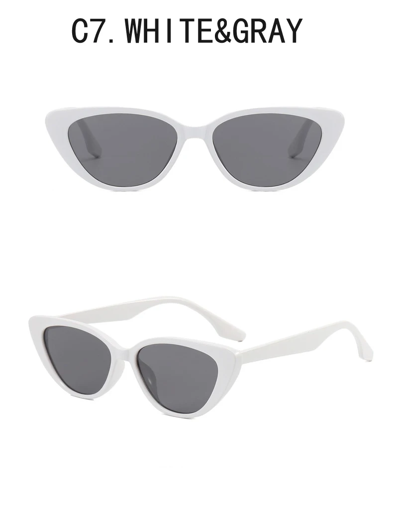 Neue Vintage Damen Cat-Eye-Sonnenbrille Retro-Brille Sommerbrille für Frauen – Detail 13