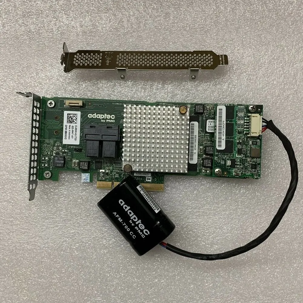 Imagem -04 - Adaptec Asr8805 Pci-e 3.0 Sas Sata Ssd Raid 12 gb s Controlador Cartão Mais Afm700 Mais Peças 8643 Cabo