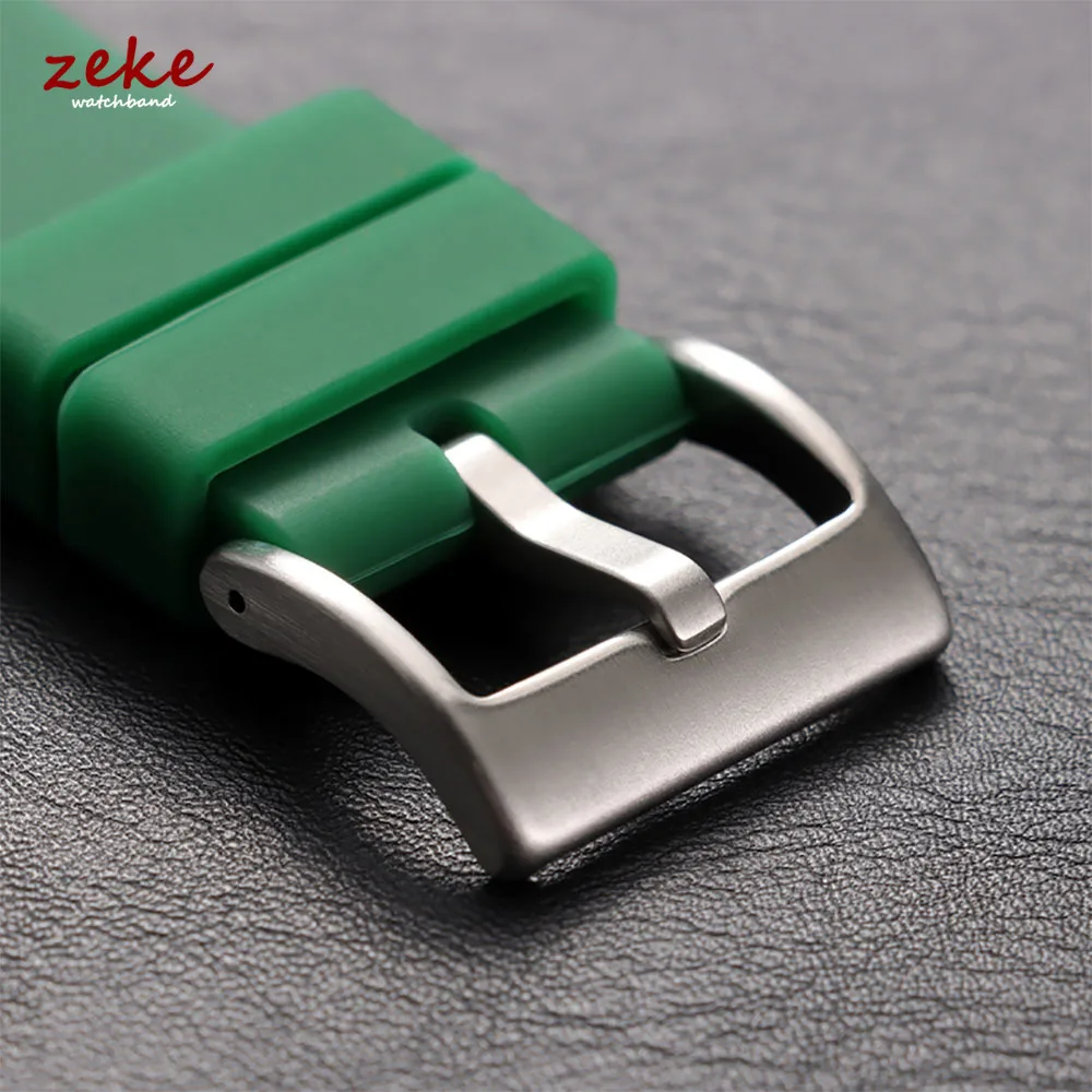 Soft Silicone Rubber Watch Strap 20mm 22mm Men Women Sport Waterproof Breathable Wrist Band Pin Buckle Bracelet for Seiko SKX007 image 5