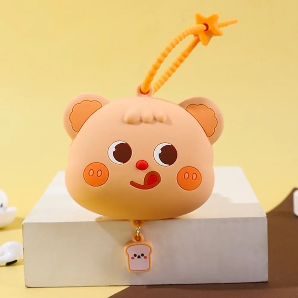 لطيف 3D سيليكون عملة المحفظة لينة قلادة عملة المحفظة الكرتون الدب تخزين تغيير المحفظة الفتيات