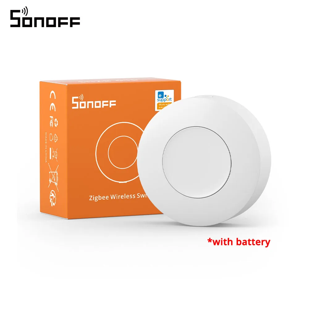 SONOFF SNZB-01P Zigbee Kabelloser Schalter Smart-Szenenschalter Hausautomationssteuerung für EWeLink APP Alexa SmartThings