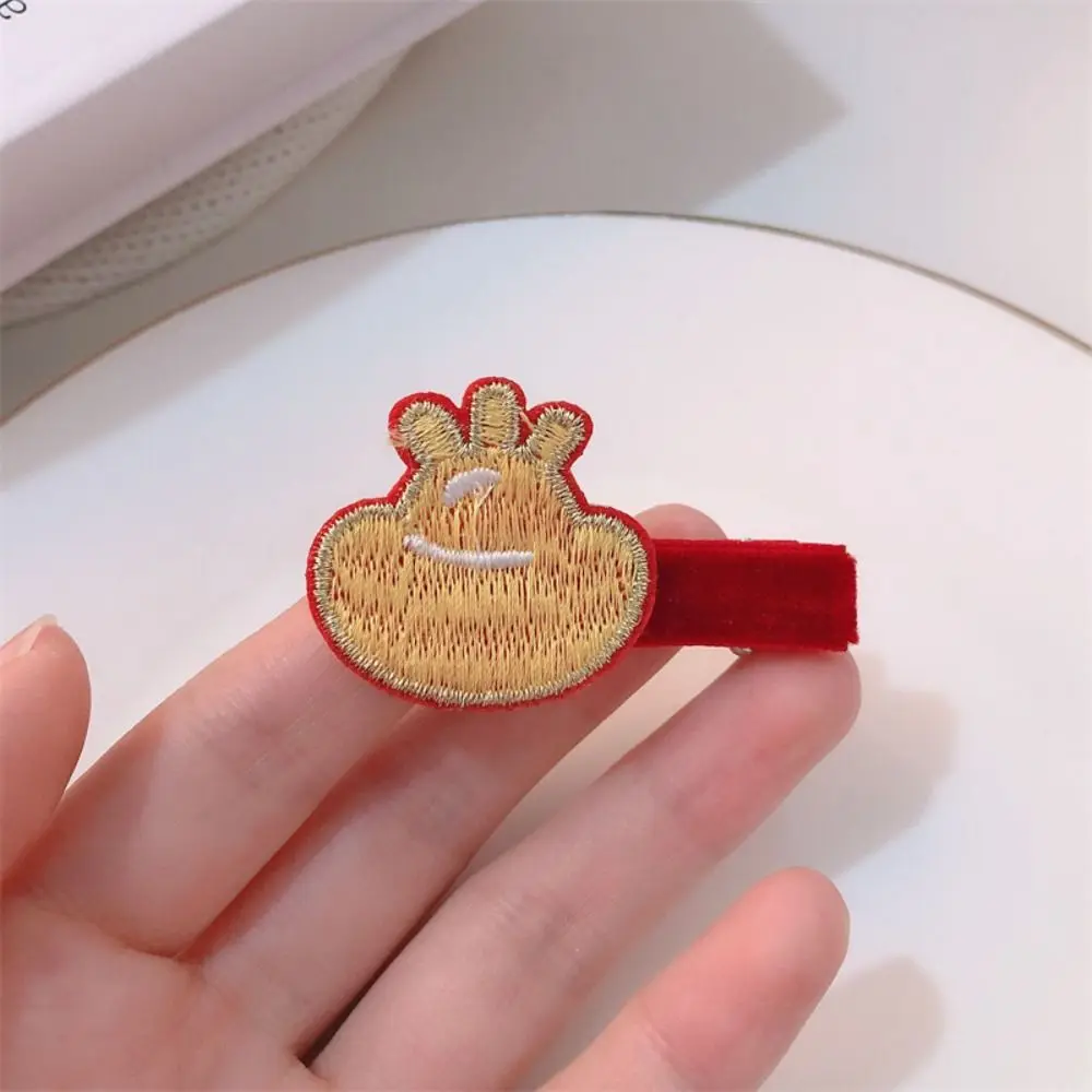

Embroidery Children Red Hairpin Lion Dance Cloth Hanfu Hair Sticks Tang Suit Hair Clip Ancient Headwear Ancient Style Hairpin