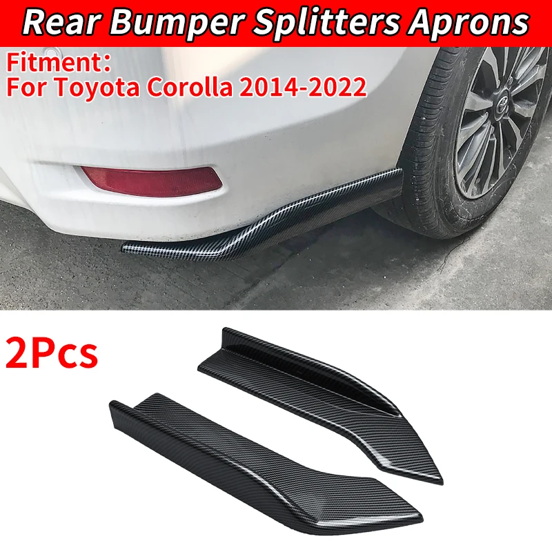 

For Corolla 2014-2022 Rear Bumper Splitters Aprons Trunk Lip Spoiler Canard Wing Diffuser Wrap Angle Protector Car Accessories