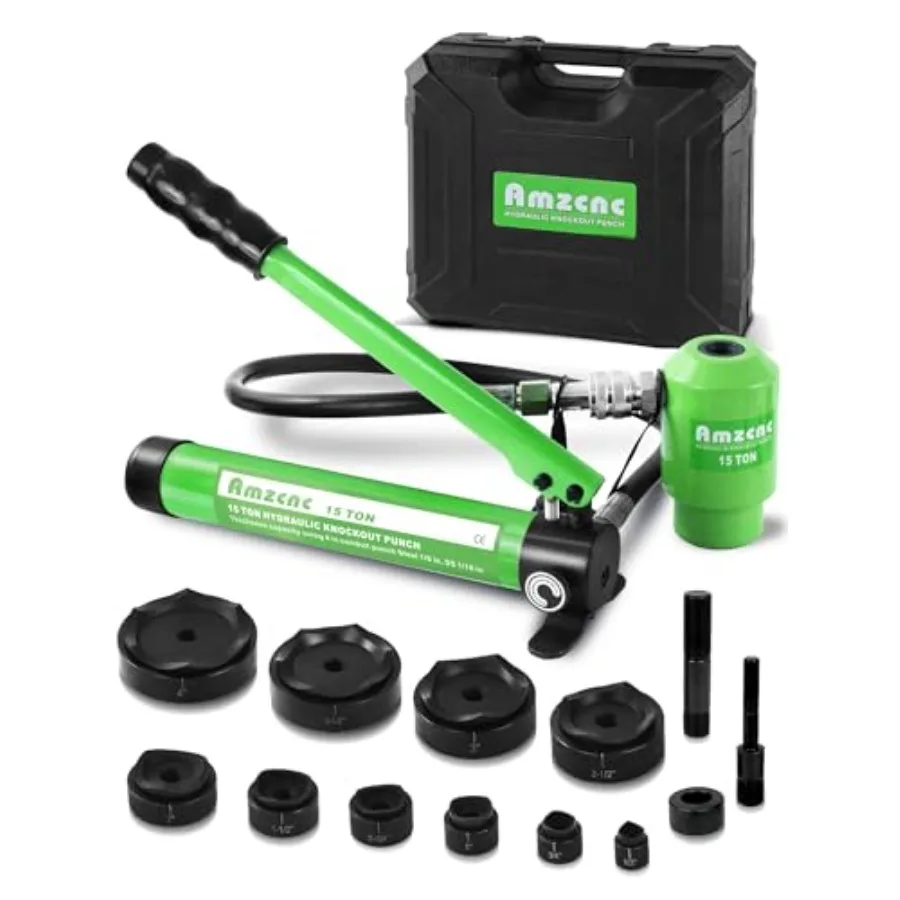 

Набор гидравлических пробивных инструментов (пробиватель отверстий) на 15 тонн, от 1/2 до 4 дюймов, с 10 матрицами для пробивки отверстий в электротехнических трубах