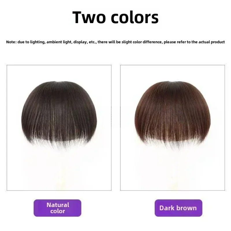 9x9Cm Straight Human Hair Women Hair Piece For Women Quickly Increase Hair Volume Cover Gray Hair Dark Brown/Natural Color