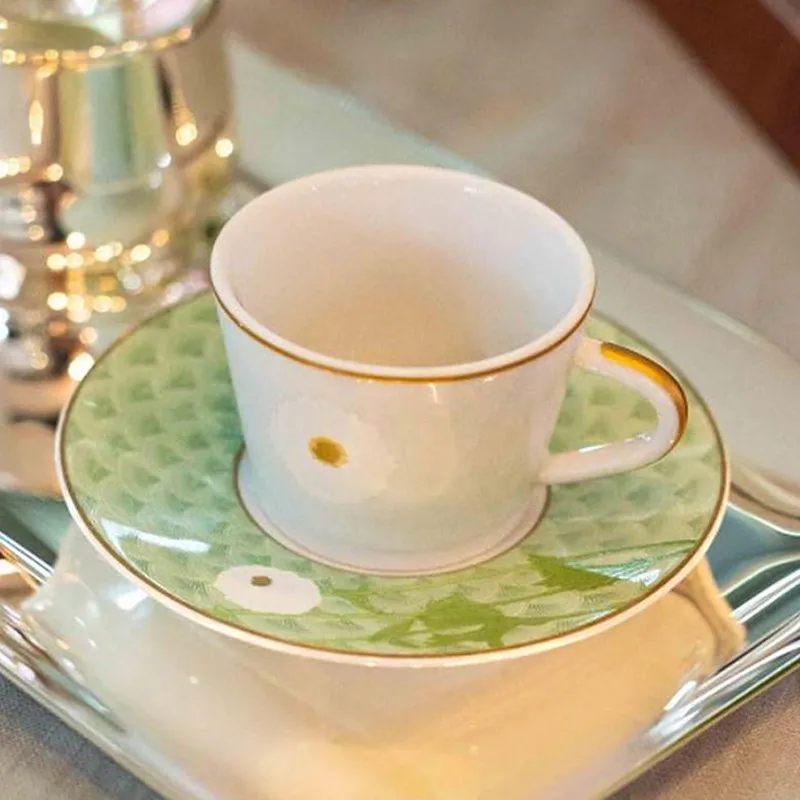 Small fresh tea cup saucer 2-piece set afternoon tea tableware