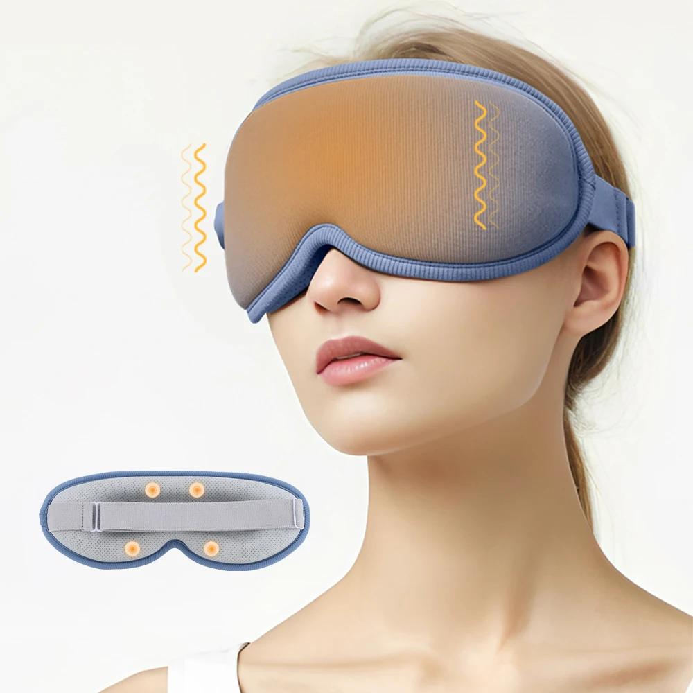 

3D Eye Massager 5 Vibration 3 levels Temperature Heating Sleep Mask for Office Travel Reduce Dark Circles Eye Fatigue Eye Shade
