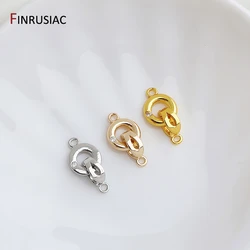 14K Gold Plated Brass Zircon Pearl Clasps Connector For Bracelet Necklace Making,Clasp For Jewelry,DIY Handmade Jewelry Findings
