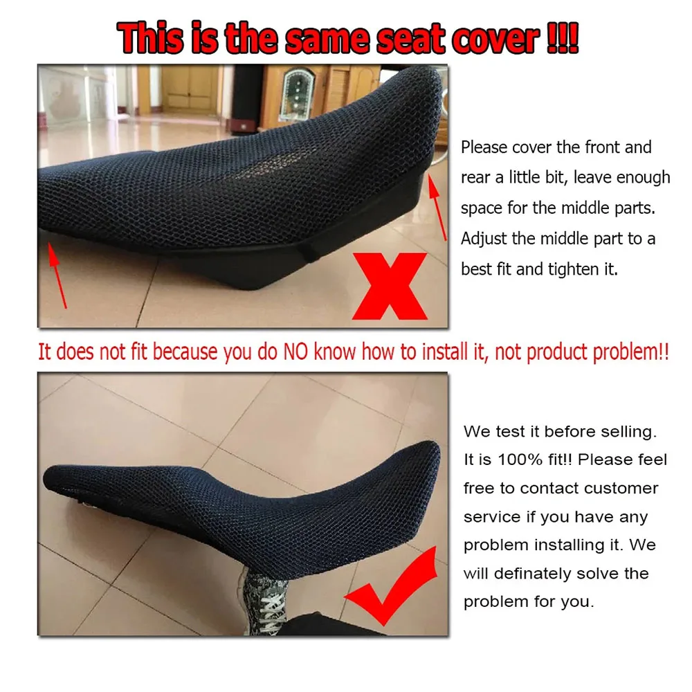For Yamaha Tricity 125 155 Tricity125 Rear Seat Cowl Cushion Cover Net Insulation 3D Mesh Guard Protector Motorcycle Accessories