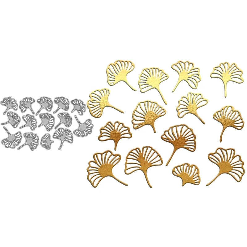 

Autumn Ginkgo Biloba Leaves Cutting Dies DIY Scrapbooking Supplies Metal Dies Knife Mold For Card Making Albums Decor