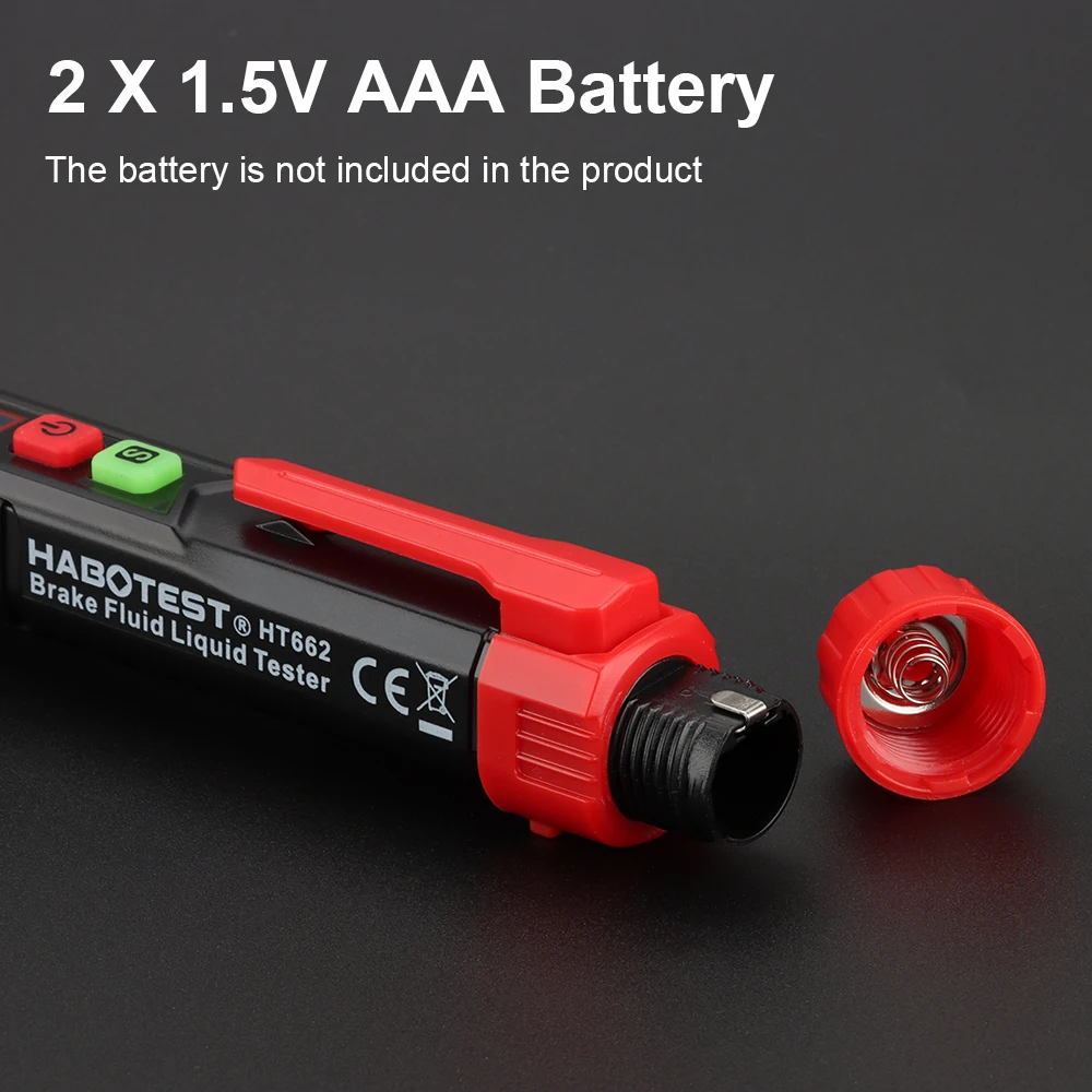 3-Farben-Hintergrundbeleuchtung Tragbarer Digitaler Bremsflüssigkeitstester Präziser Auto-Bremsöltester mit Ton- und Lichtalarm DOT3 DOT4 DOT5.1 – Detail 14