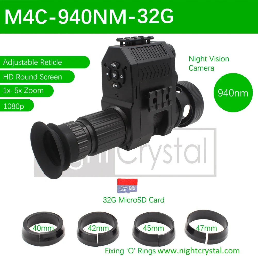 Megaorei NK007 Plus 4B Telescoop Zicht Verrekijker Monoculaire Add-on Jacht Nachtzicht Scope Camera Video 1080p HD 850NM 940NM - afbeelding 1