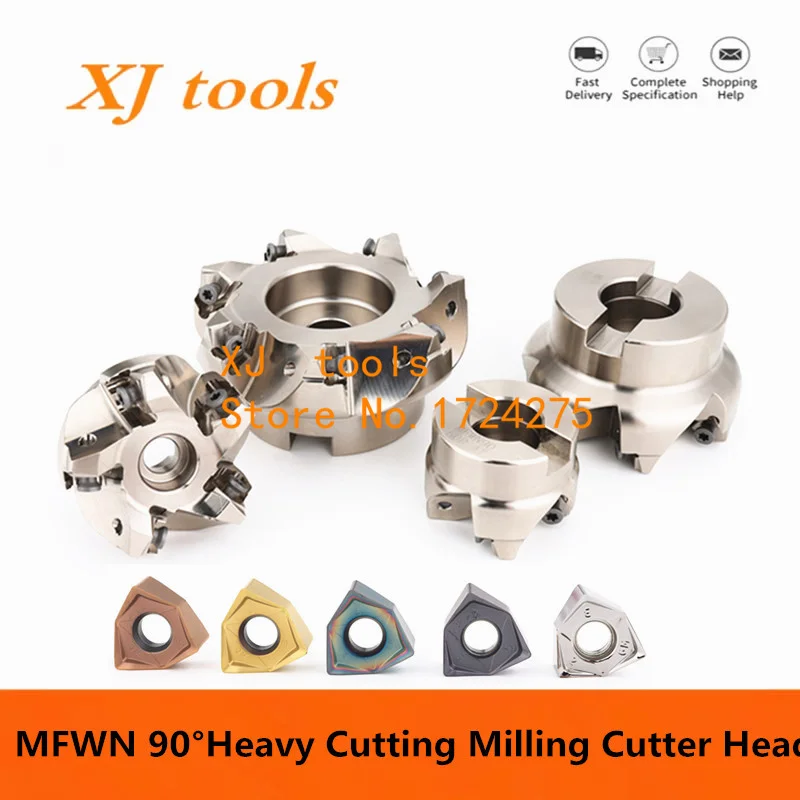 Hexagonal Pesado Corte Fresa Cabeça Mfwn90 Grau Mfwn900 Dupla Face Wnmu0806 Inserir Disco