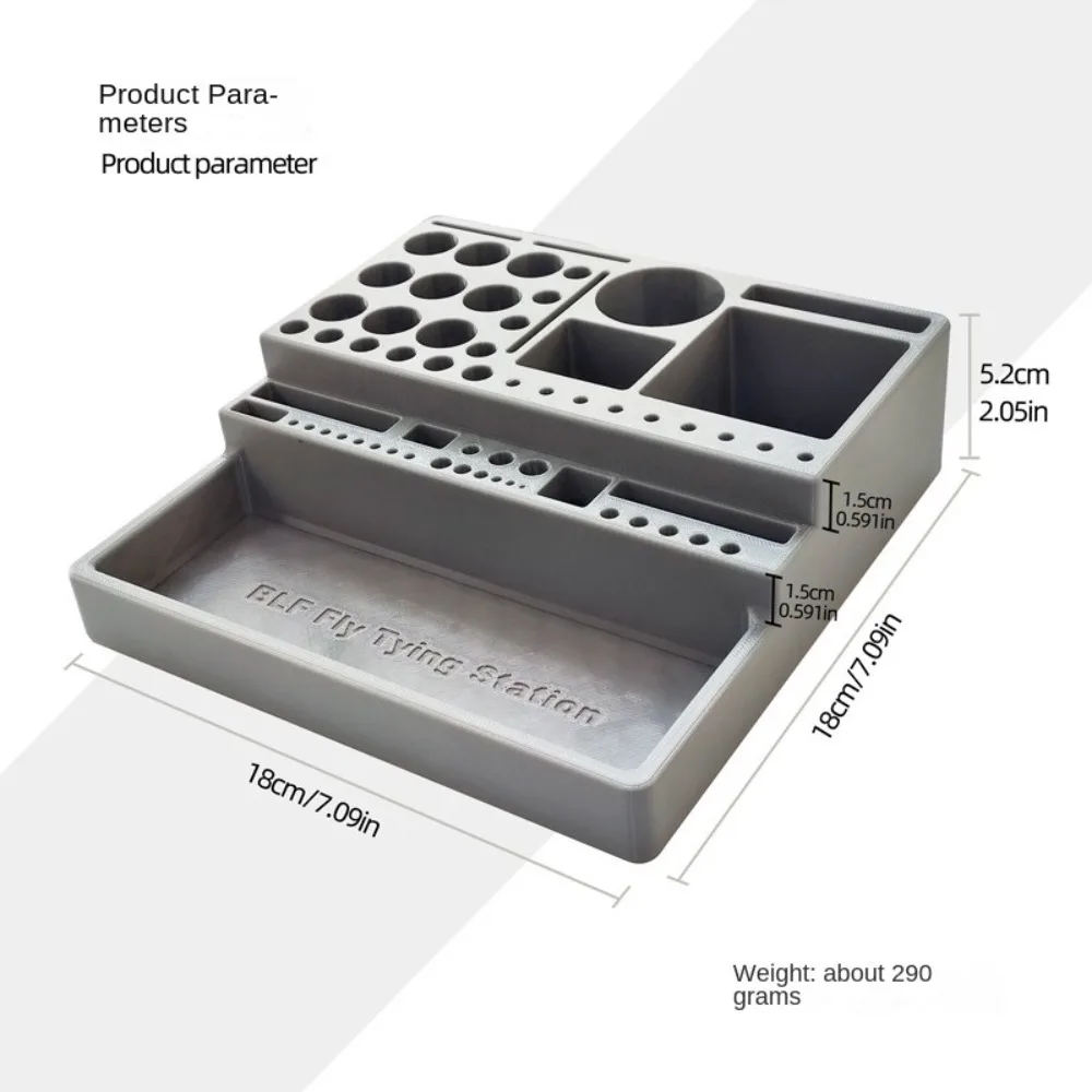 Equipment Fishing Lure Desktop Organizer Fly Tying Rotatable Lure Storage Rack Tool Kit Round Fly Tying Station Beginner Anglers
