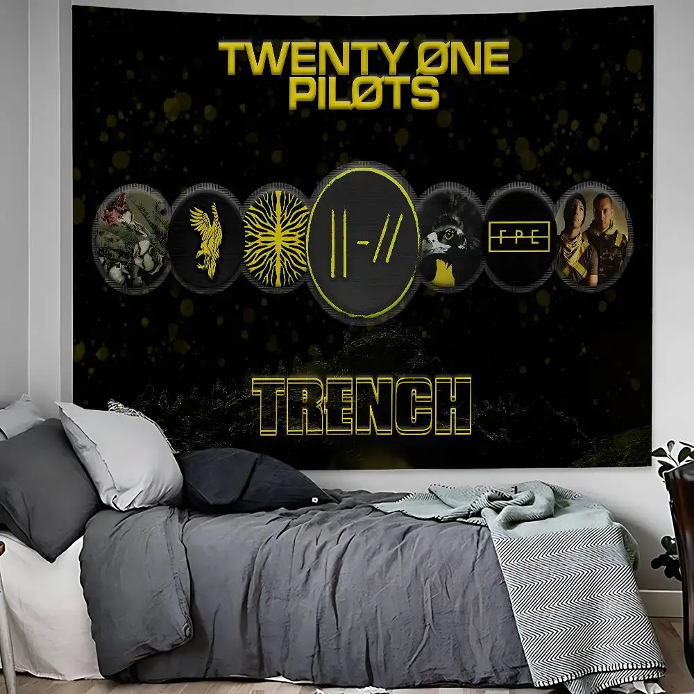 Band T-Twenty O-One P-Pilots Arazzo colorato da appendere alla parete Hippie economico da appendere alla parete Arazzi bohémien Mandala da appendere