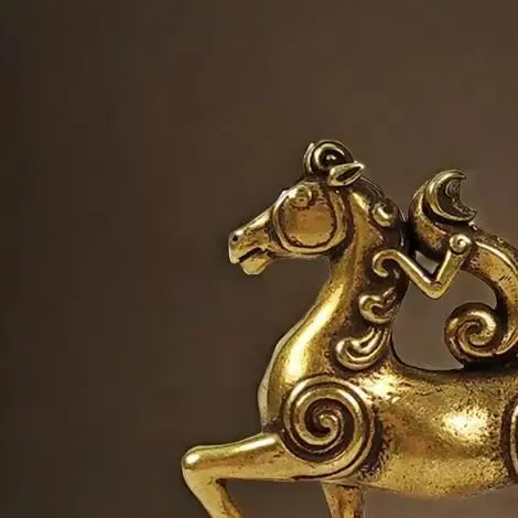 

2026 год лошади, латунная фигурка фэн-шуй, миниатюрная карьерная успеха, благословение, украшение для дома и офиса, рабочего стола, подарок