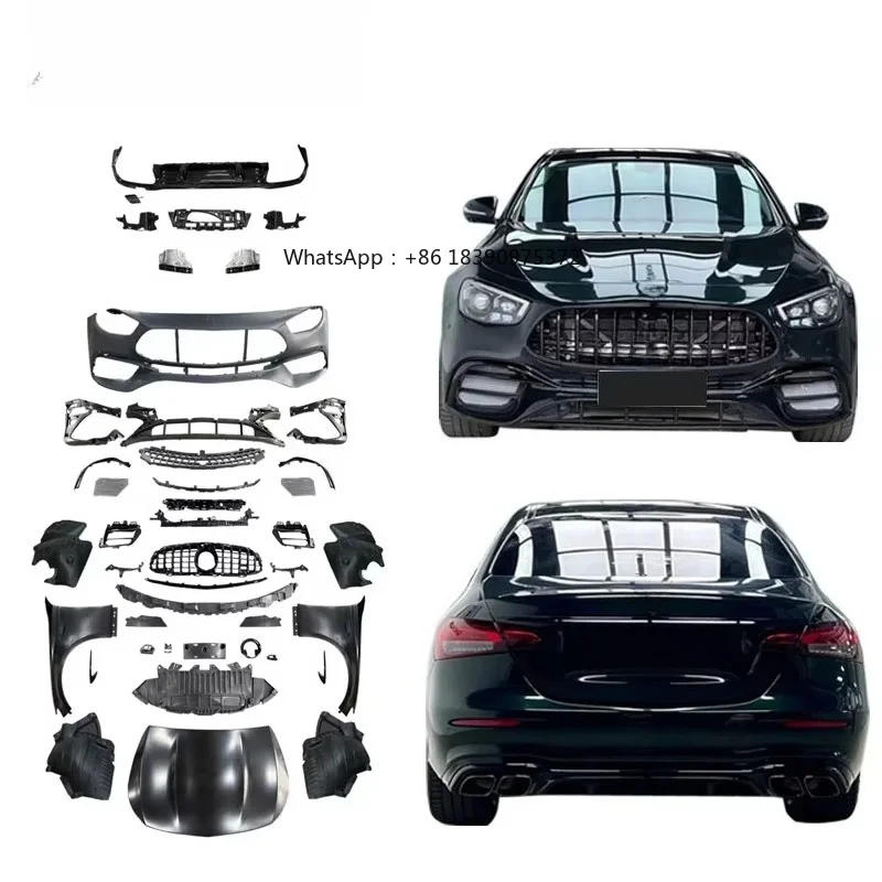 Genuine Body Kits for  2017-2020 E Class W213 Upgrade E63S Amg Wide Body Grille Fender Hood Rear Diffuser With Tips