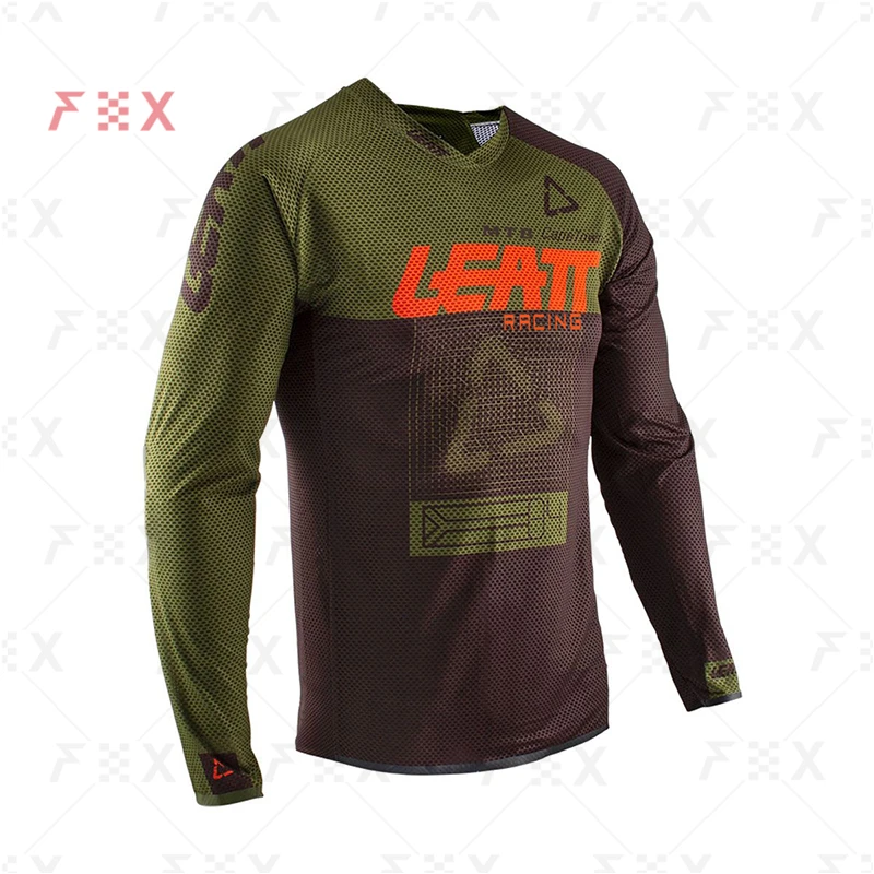 دراجة نارية دراجة هوائية جبلية leatt سباق الإنحدار جيرسي MTB الطرق الوعرة DH MX دراجة قاطرة قميص دراجة جبلية عبر البلاد