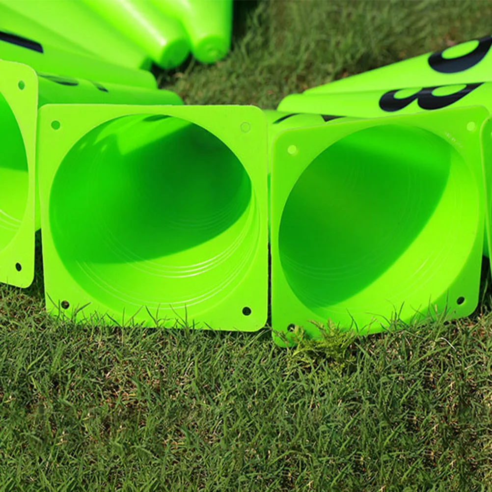 1 conjunto de baldes de treinamento de futebol pe de alta qualidade barriles de sinal de futebol antidrop resistente ao desgaste para esportes cones de treinamento de bola de futebol